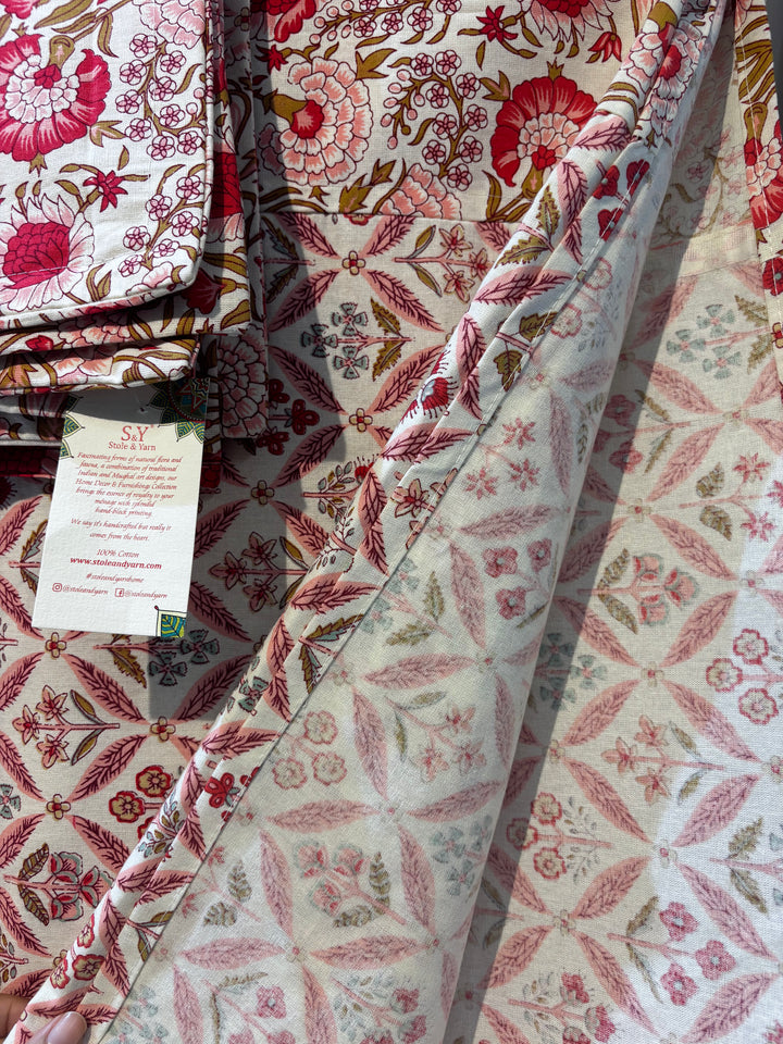 Gulnaar Edit King Size(108 x 108 Inches) Bedsheet (Red)- 126