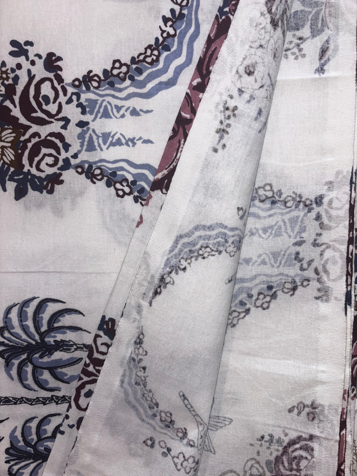 Gulnaar Royale King Size (108 x 108 Inches)Bedsheet (Blue)- 133