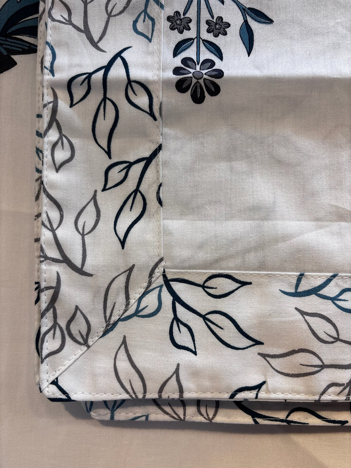 Gulnaar Edit King Size(108 x 108 Inches) Bedsheet (Teal Blue)- 139