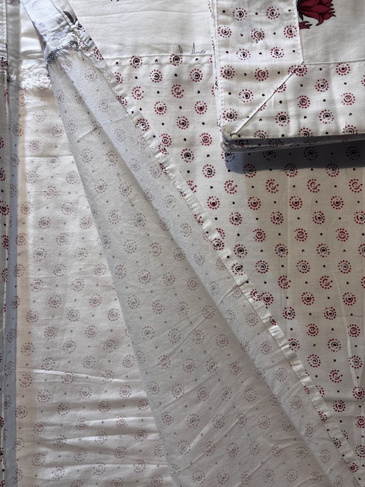 Gulnaar Edit King Size(108 x 108 Inches) Bedsheet (Maroon)-141