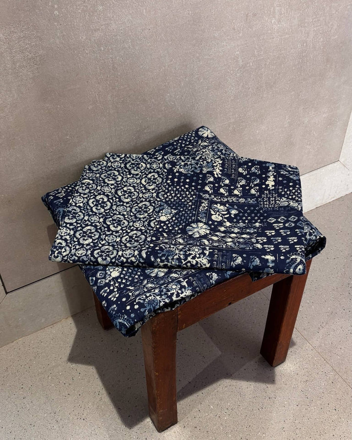 Gulnaar Royale Elite Queen Size (90 x 108 Inches) Bedsheet (Blue)- 108