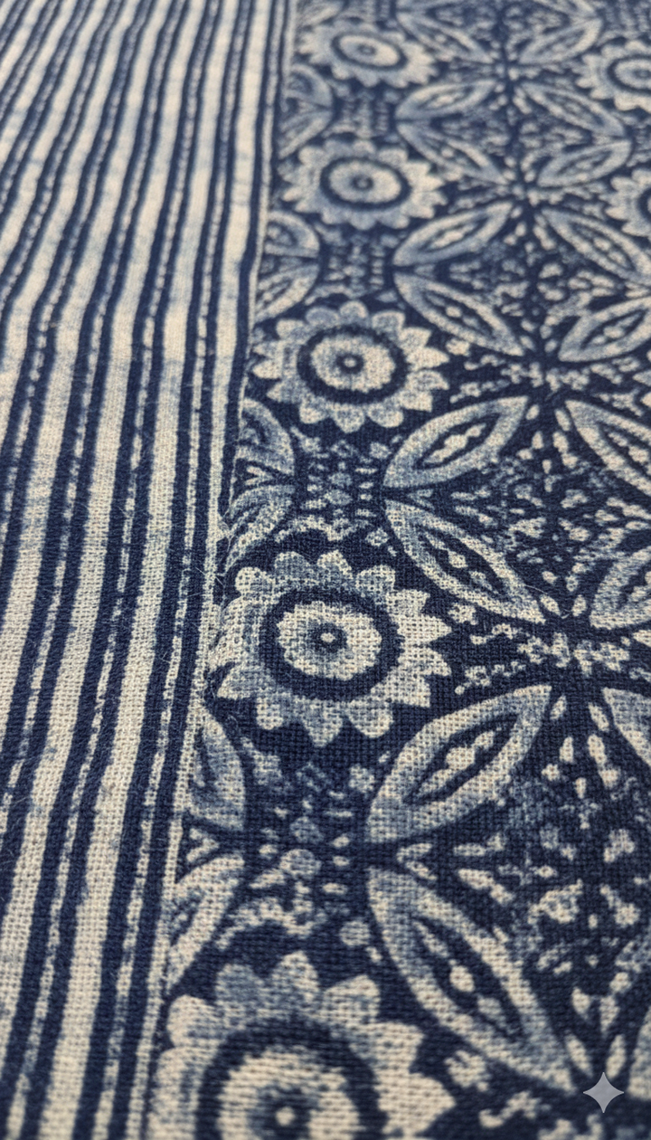 Gulnaar Royale Elite Queen Size (90 x 108 Inches) Bedsheet (Indigo)- 109