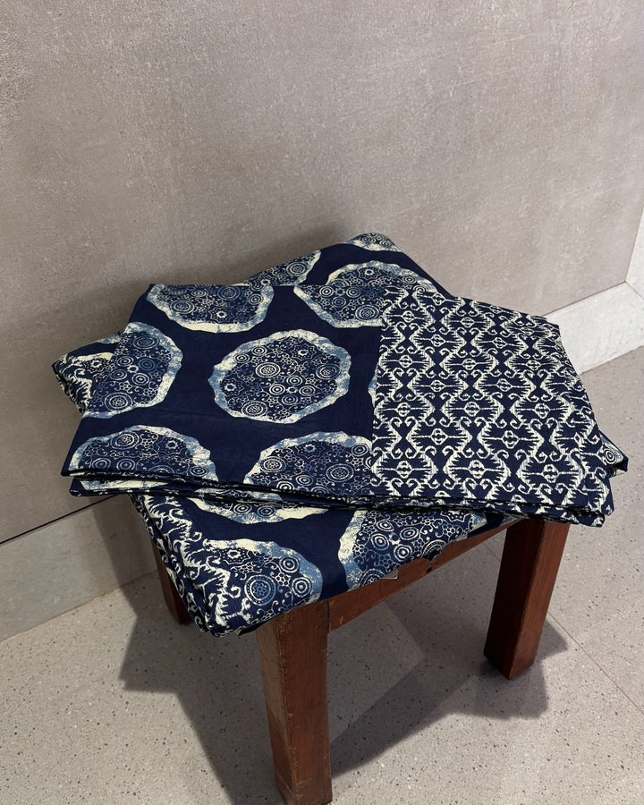 Gulnaar Royale Elite Queen Size (90 x 108 Inches)Indigo Bedsheet (Blue)- 110