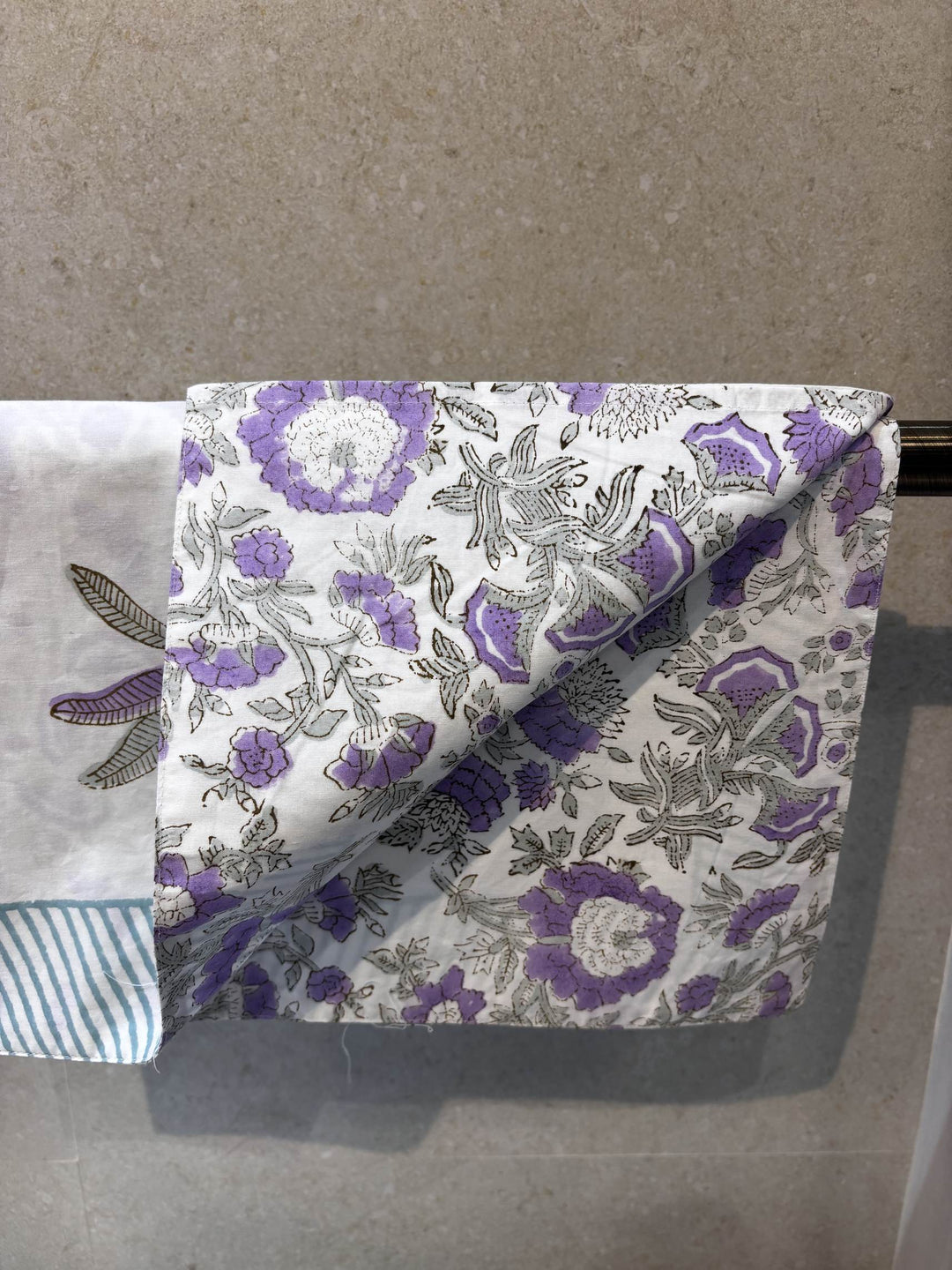 Gulnaar Edit Luxury Queen Size (90 x 108 Inches) Bedsheet (Lavender) - 120