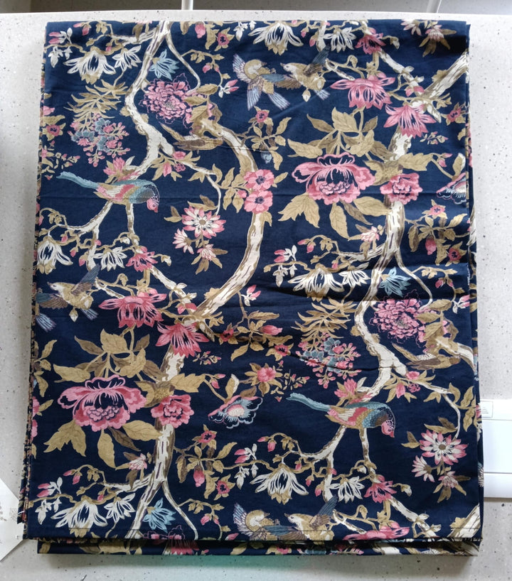 Gulnaar Royale Elite Queen Size (90 x 108 Inches)Bedsheet (Navy Blue)- 124