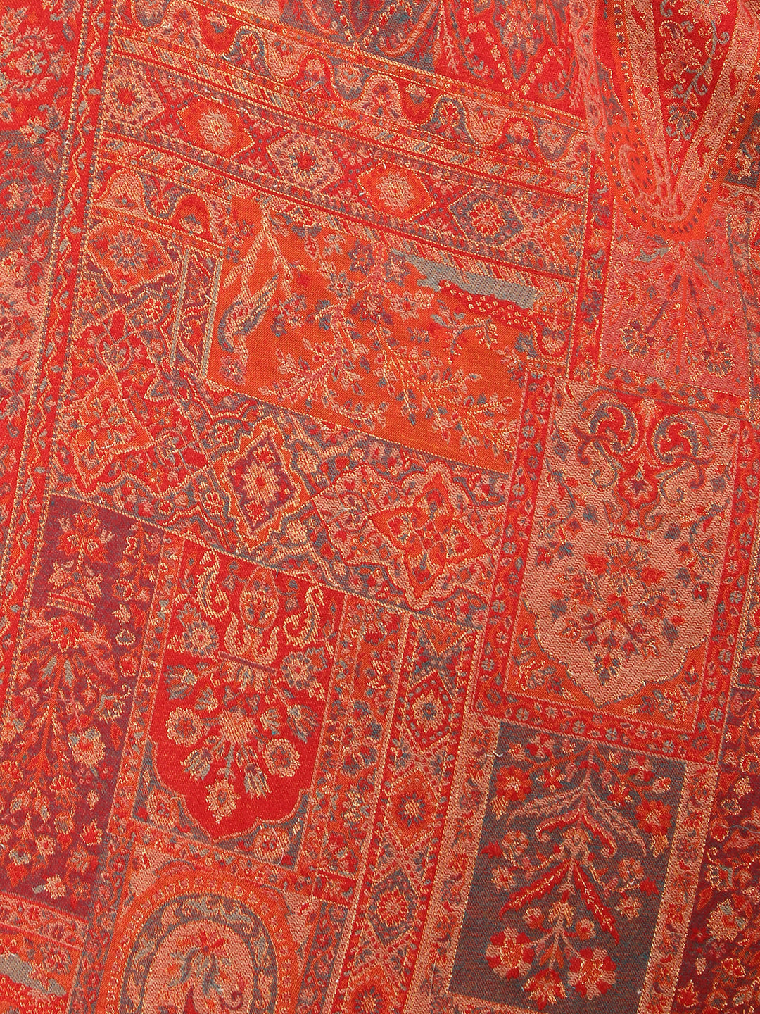 Mughal Darbar Modal Wool Shawl- 122 - Red
