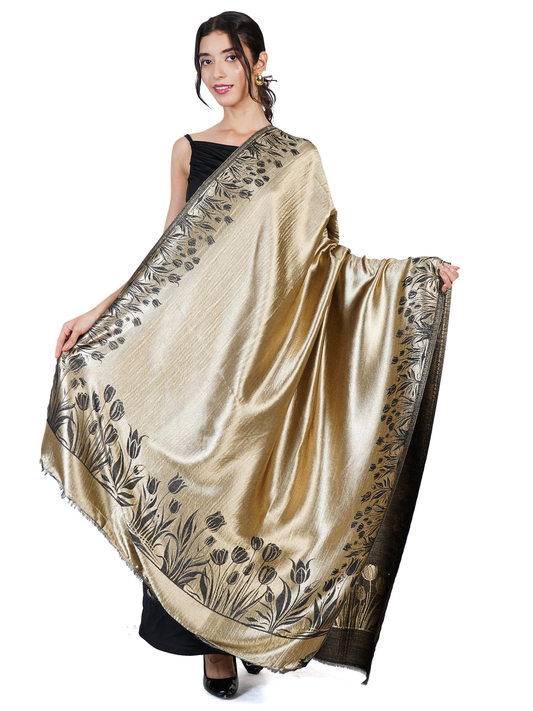 Zari Reversible 100% Fine Wool Shawl-162