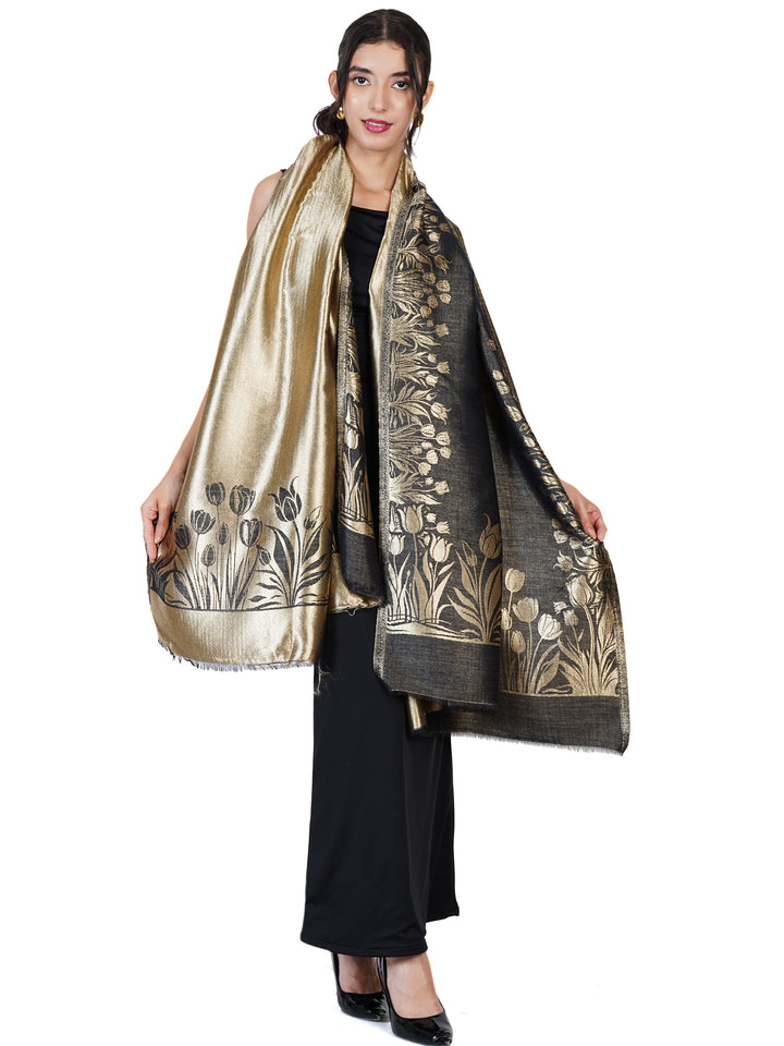 Zari Reversible 100% Fine Wool Shawl-162