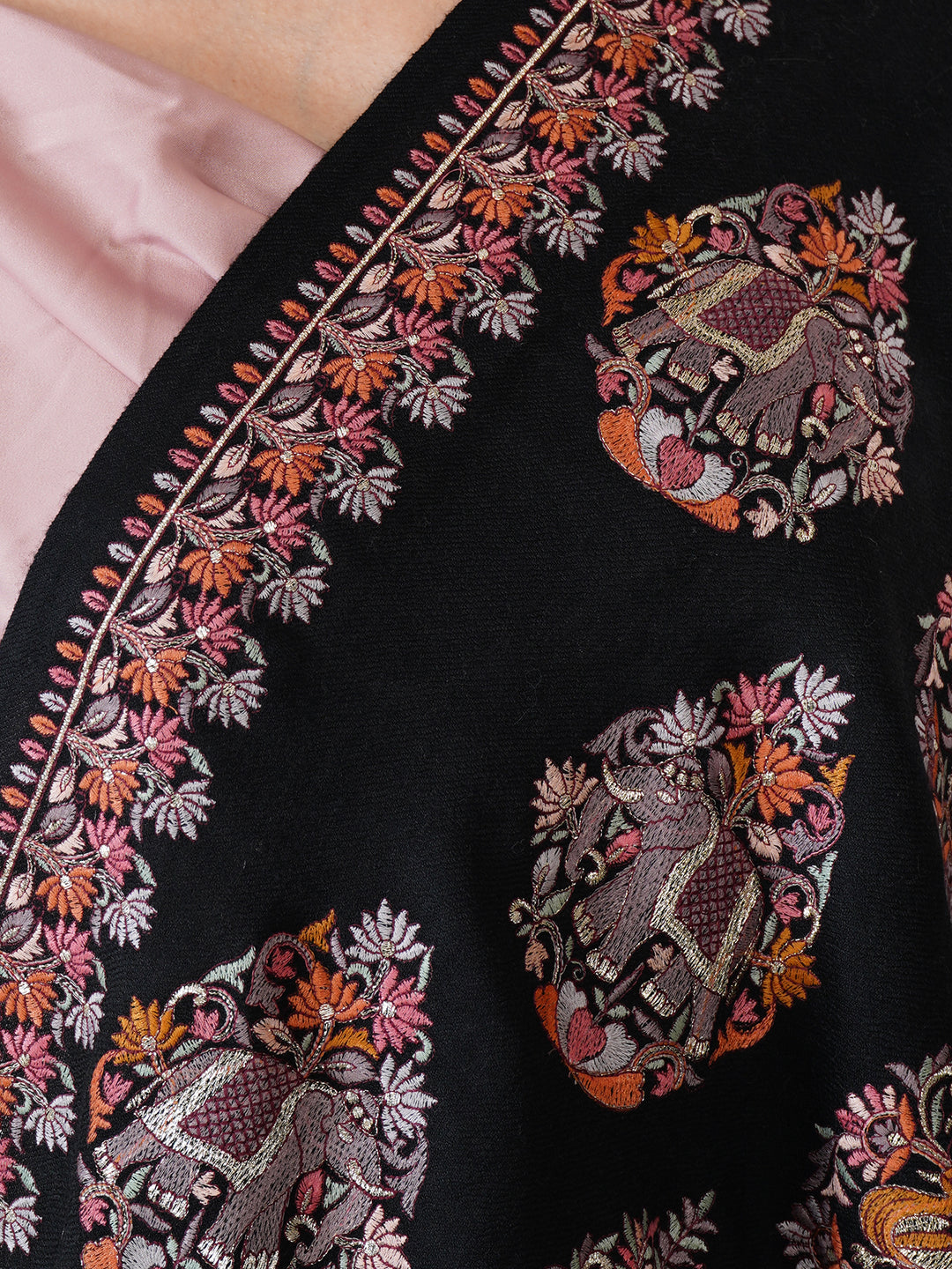 Zari Reversible 100% Fine Wool Shawl-163