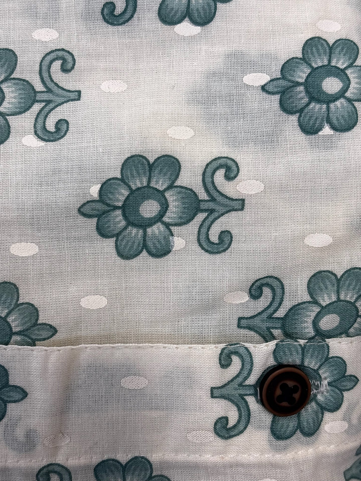 White Handblock Printed 100% Cotton Shirt For Men – Regular Fit - 111