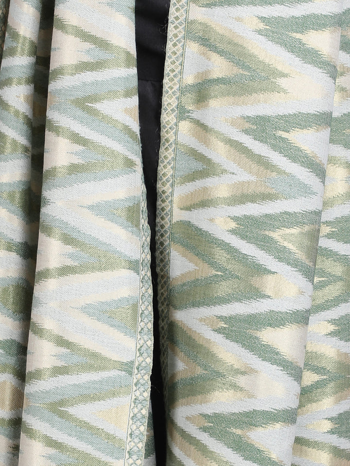 Zari Ikat Diamond Weave Stole - Pink- 381
