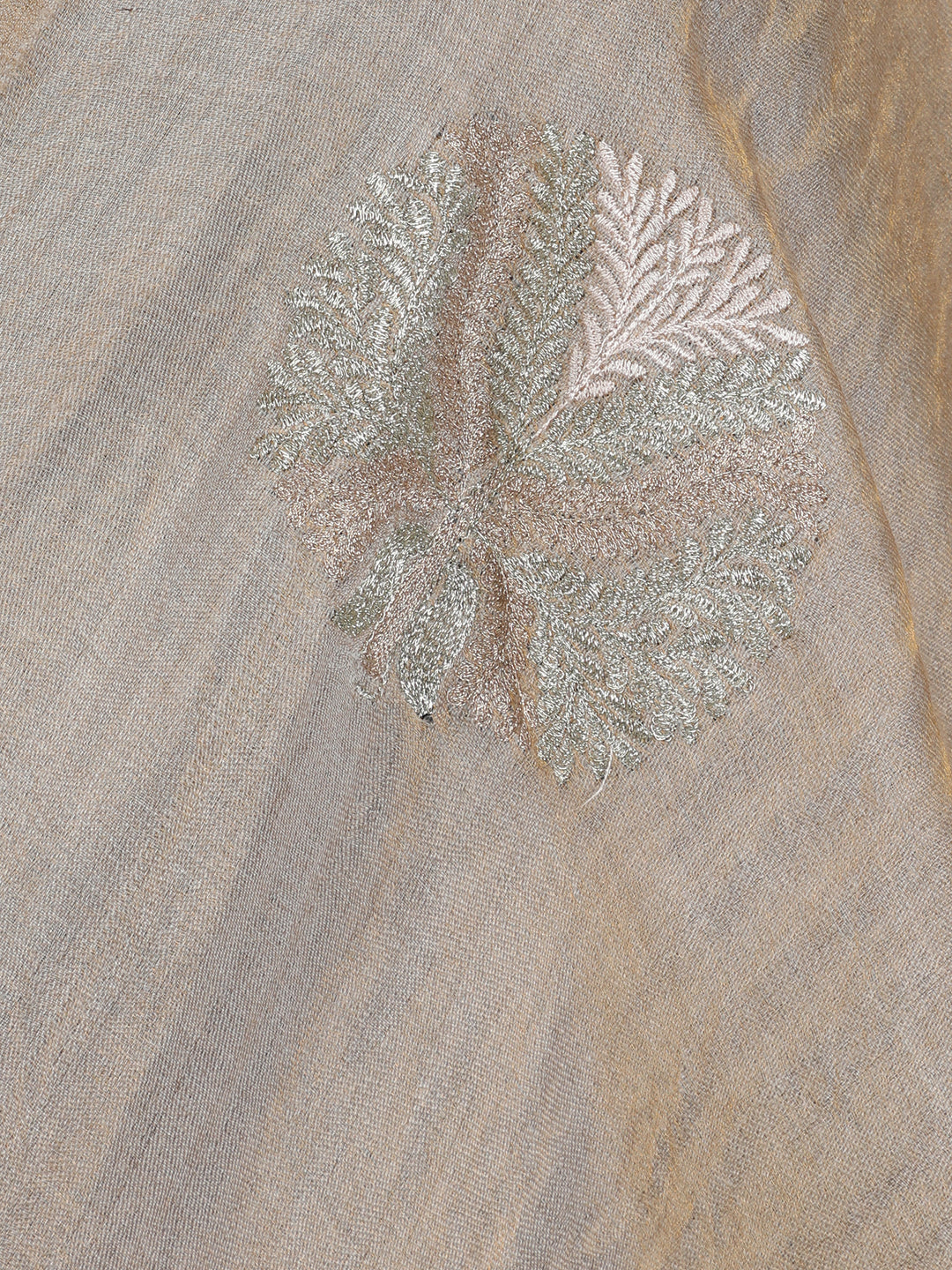Camel Embroidered Medallion 100% Fine Wool Stole - 426