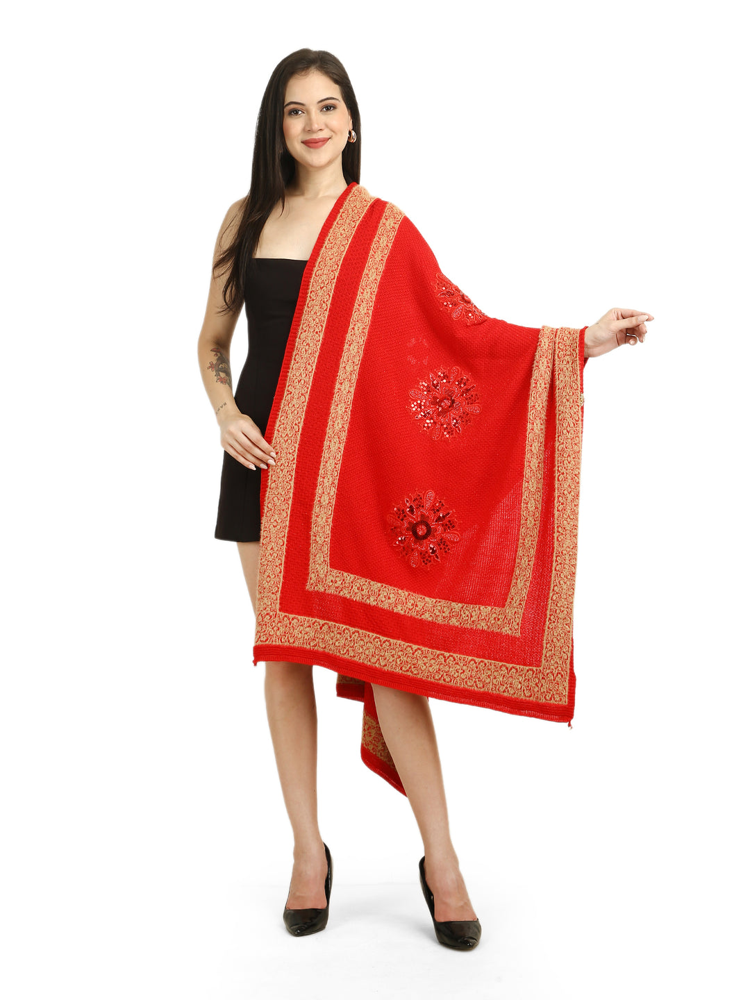 Embellished Gliteratti Stole - Acrylic - 486