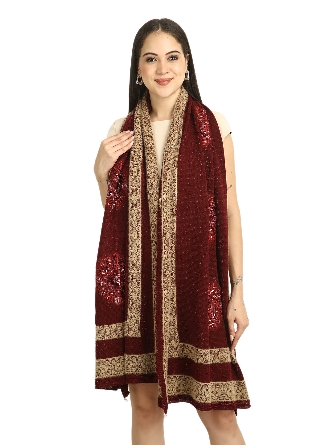 Embellished Gliteratti Stole - Acrylic - 487