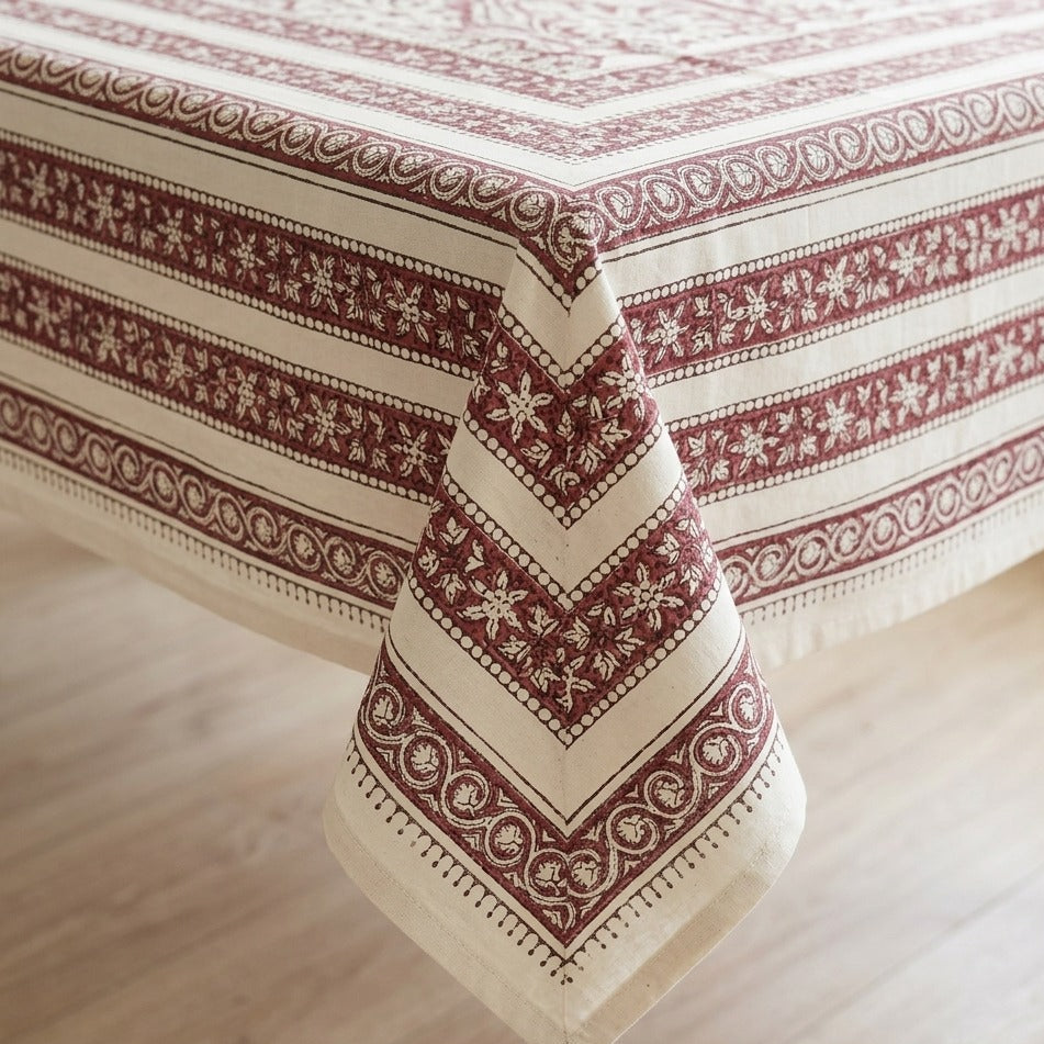 Jaipuri 6 Seater Cotton Dining Table Cover(60 X 90 Inches) - SNY8179