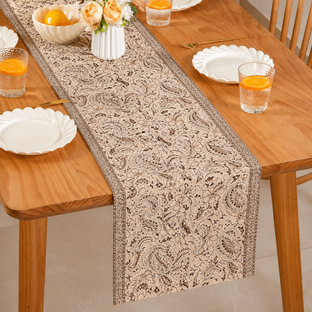 Cotton Floral & Paisley Table Runner 13 X 72 inches - SNY7251