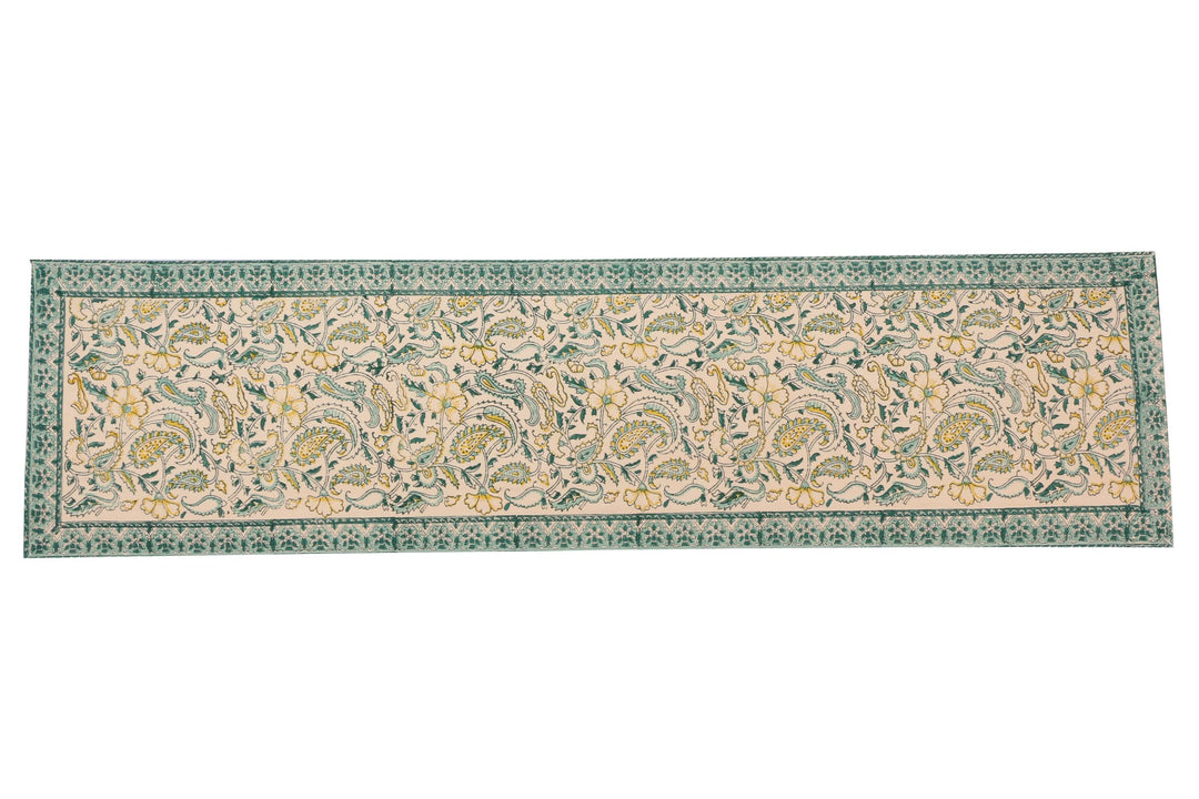 Cotton Floral & Paisley Table Runner - 9