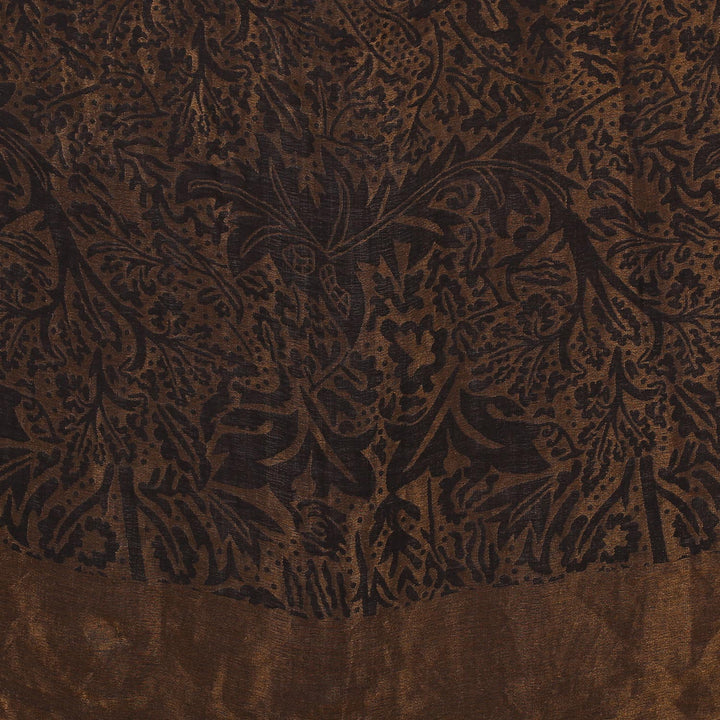 Black Zari Fine Wool Shawl - 1