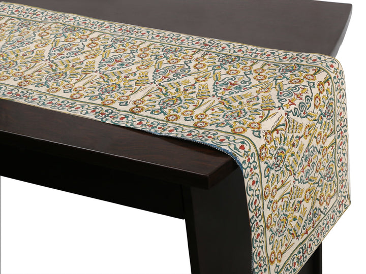 Cotton Floral & Paisley Table Runner - 38