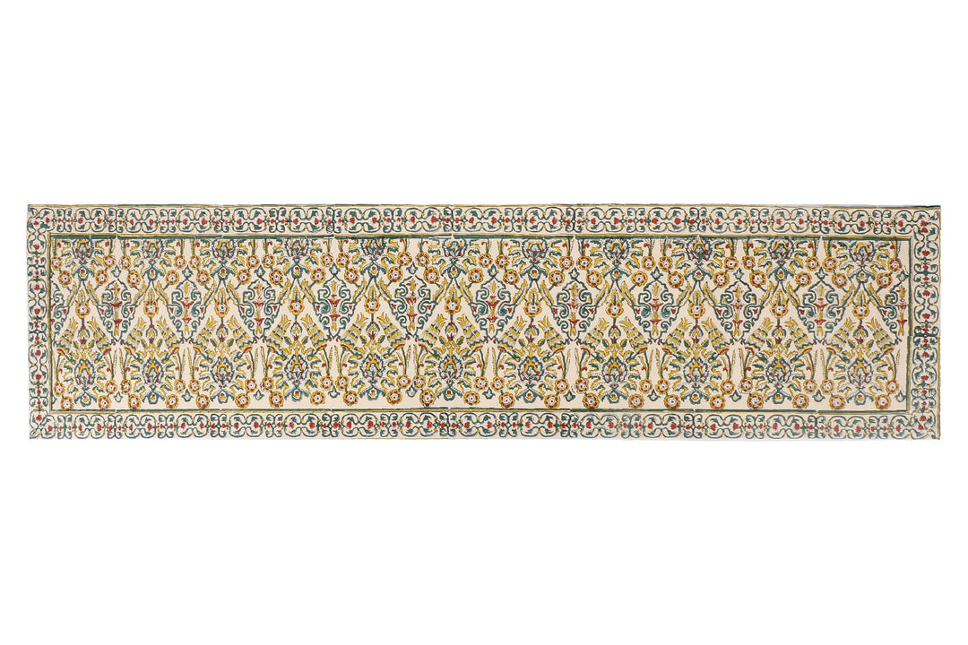 Cotton Floral & Paisley Table Runner - 38