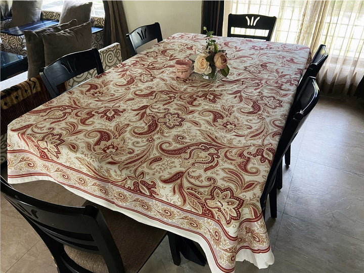 Jaipuri 6 Seater Cotton Table Cover  - 7908