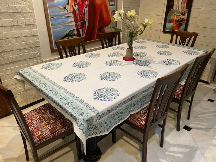Jaipuri 6 Seater Cotton Table Cover - 8188