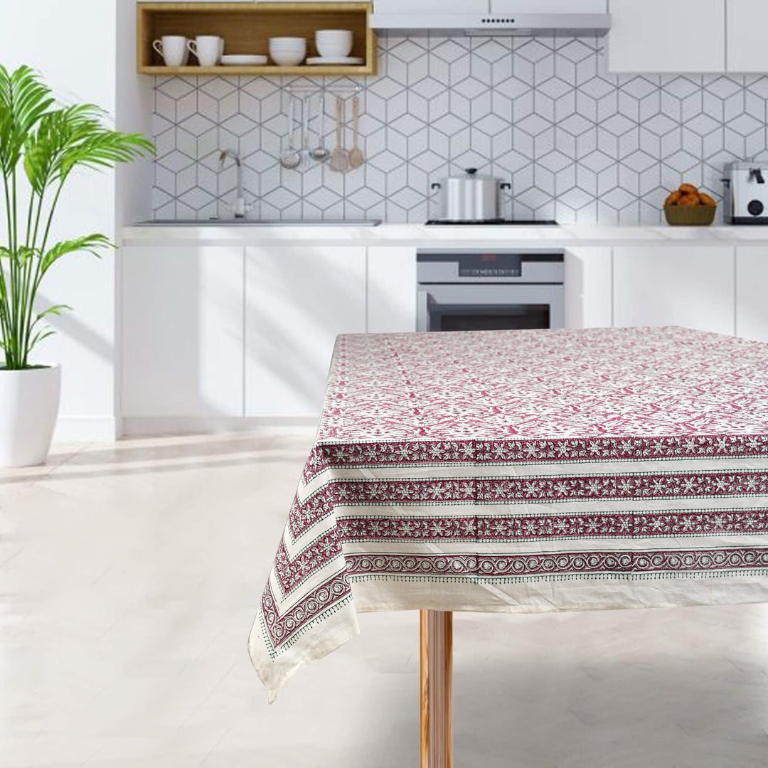 Jaipuri 4 Seater Cotton Table Cover(40 x 60 Inches) - 8199