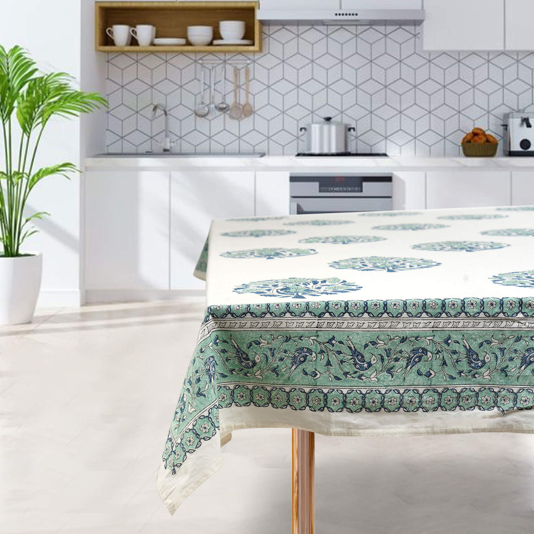 Jaipuri 4 Seater Cotton Table Cover(40 x 60 Inches) - 8206