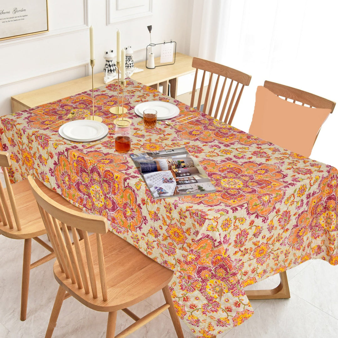Jaipuri 4 Seater Cotton Table Cover(40 x 60 Inches) - 118