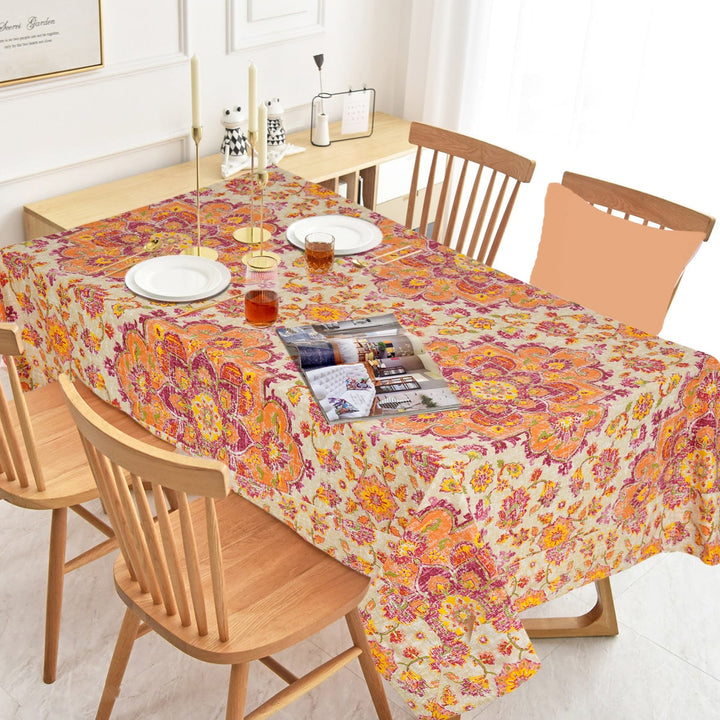 Jaipuri 4 Seater Cotton Table Cover(40 x 60 Inches) - 118
