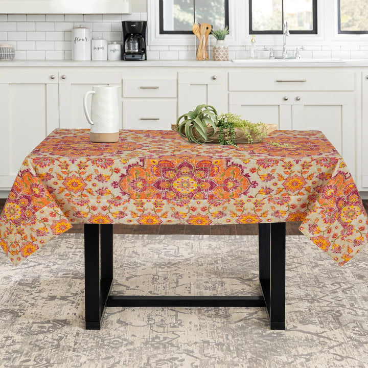 Jaipuri 4 Seater Cotton Table Cover(40 x 60 Inches) - 118