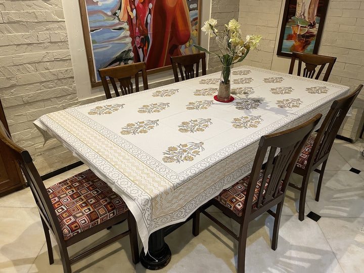 Jaipuri 6 Seater Cotton Table Cover - 101