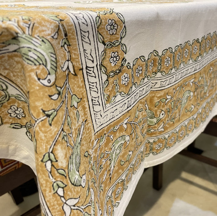 Jaipuri 6 Seater Cotton Table Cover - 102