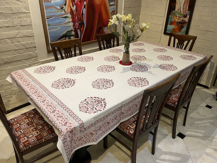 Jaipuri 6 Seater Cotton Table Cover(60 X 90 Inches) - 103