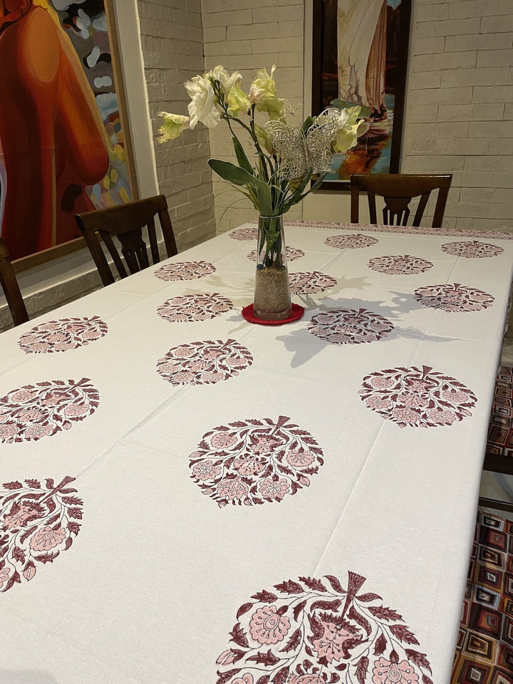 Jaipuri 6 Seater Cotton Table Cover(60 X 90 Inches) - 103
