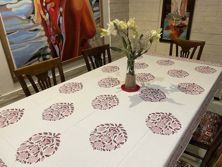 Jaipuri 6 Seater Cotton Table Cover(60 X 90 Inches) - 103