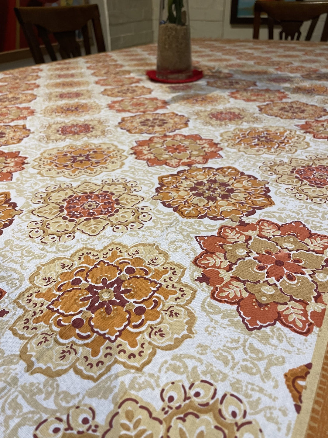 Jaipuri 6 Seater Cotton Table Cover - 117