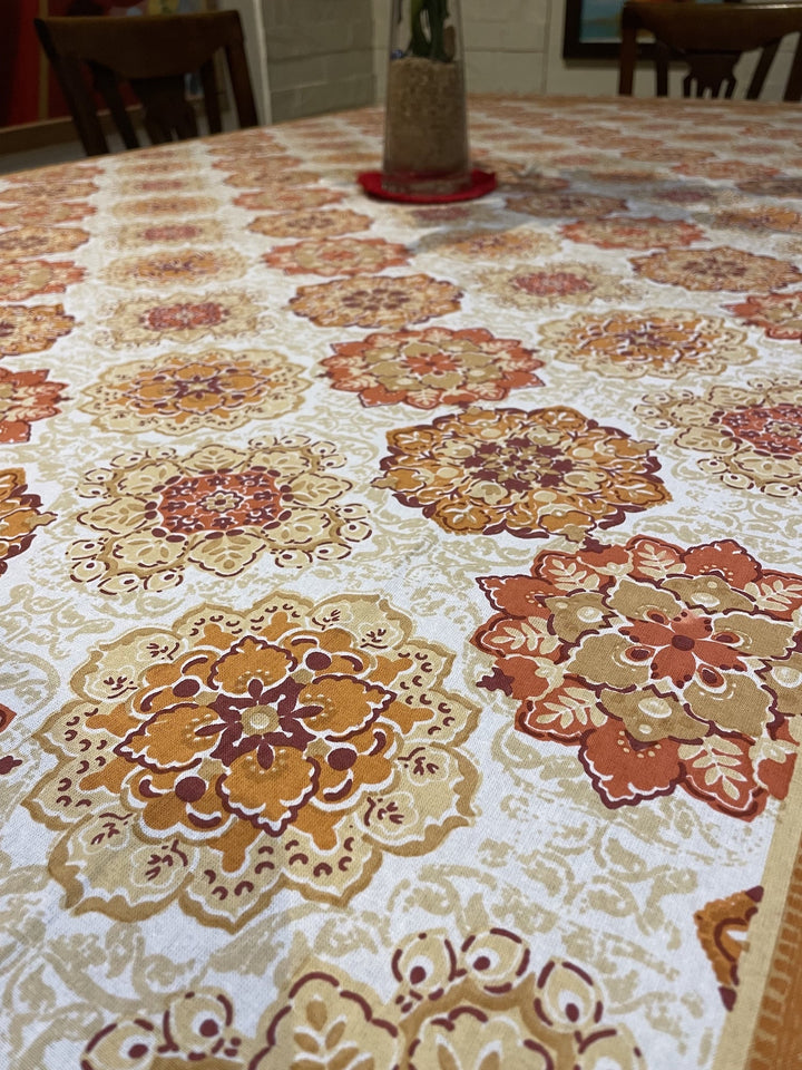 Jaipuri 6 Seater Cotton Table Cover - 117
