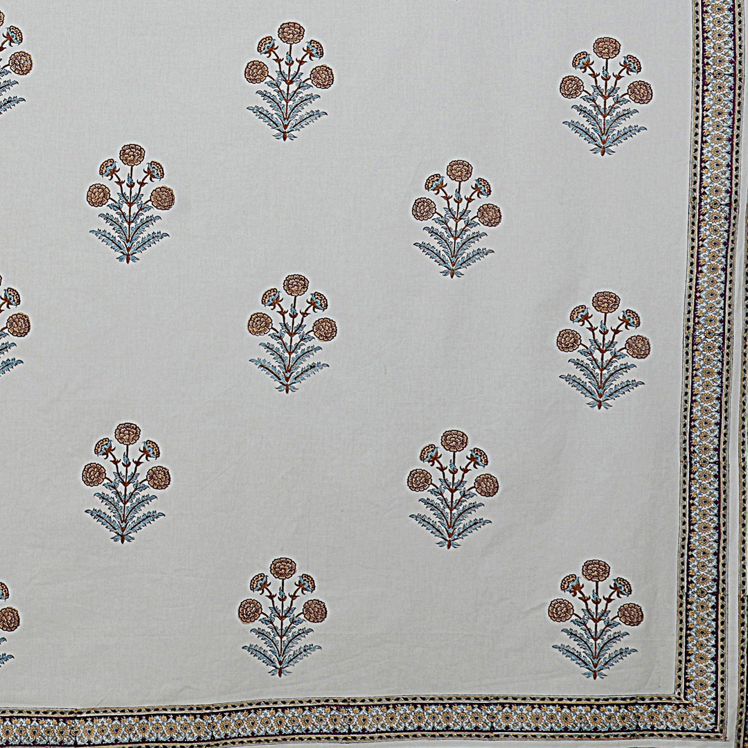 Marigold Cotton Kingsize Bedsheet - 112