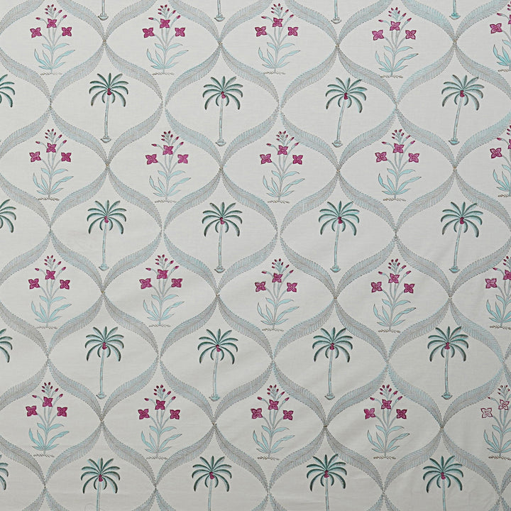 Palm Tree Jaal Cotton Kingsize Bedsheet Set - 113